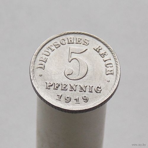 Германия 5 пфеннигов 1919 G