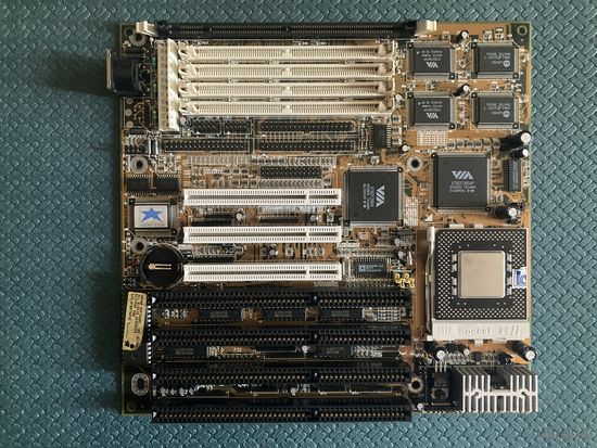 Материнская плата Lucky star + pentium 200 mmx ( socket 7)