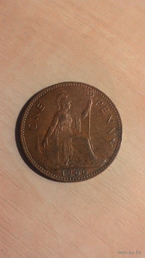 Великобритания, 1 пенни 1966 года.