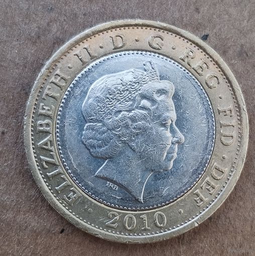 Великобритания 2 фунта 2010 г., 100 лет со дня смерти Флоренс Найтингейл, KM# 1160