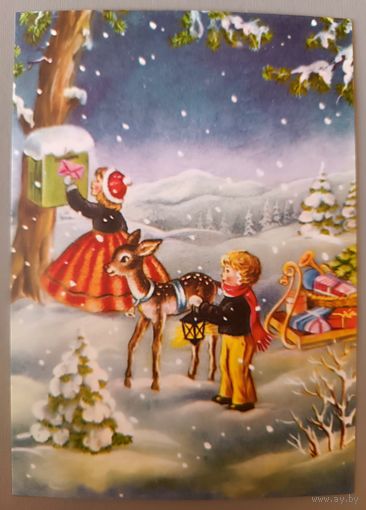 Письмо Деду Морозу. Дети. С Рождеством! Открытка