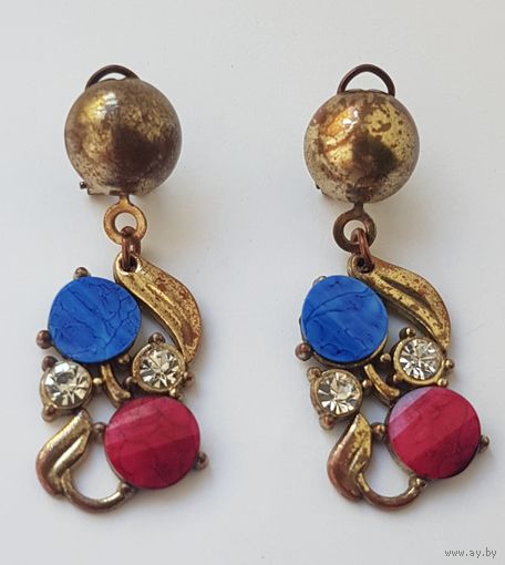 Серьги, длина 4,7 см, ширина 1,8 см