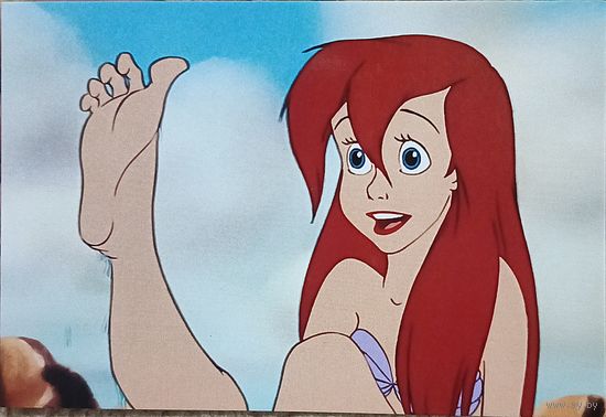 Открытка "Русалочка" мультфильм, Дисней Ариэль чистая