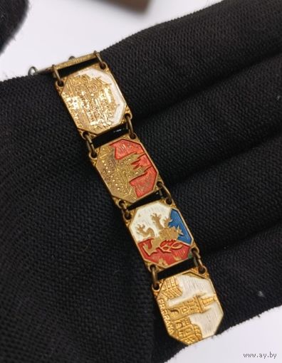 Винтажный коллекционный браслет Достопримечательности.