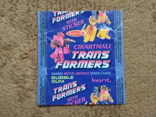 Обертка от жвачки "Transformers"