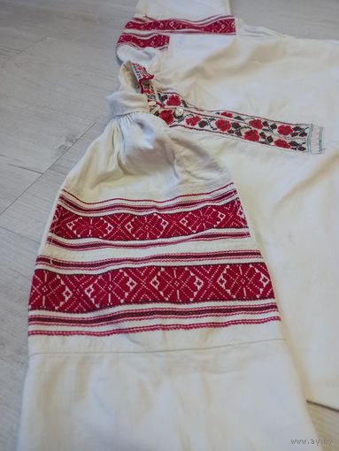 Сорочка старинная, узоры домотканые