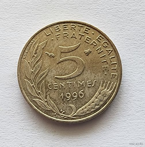 Франция 5 сантимов, 1996