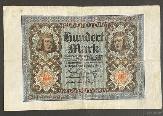 Банкнота 100 марок 1920 год. Веймарская республика.