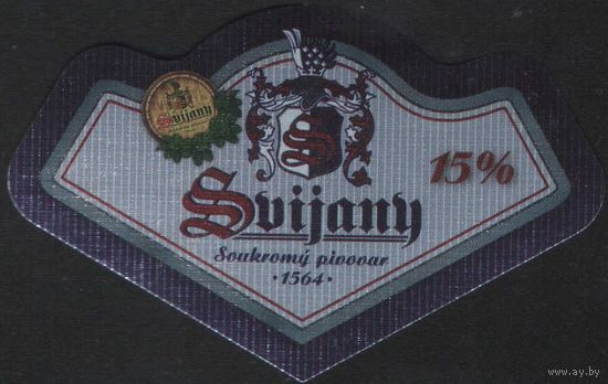 Пивная этикетка. Svijany - Чехия