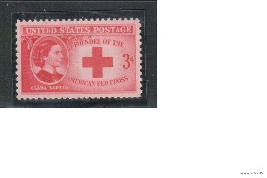 США-1948, (Мих.580), ** , Личности, Красный Крест (одиночка)