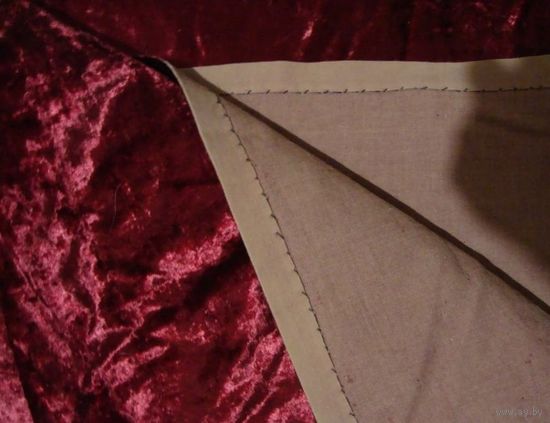 Плюш 50 годы 2 шторы трендовый цвет и ткань  20 25  - 2026 года