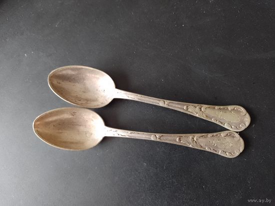 Ложечки десертные чайные кофейные барокко Фраже Fraget Варшава царская Россия
