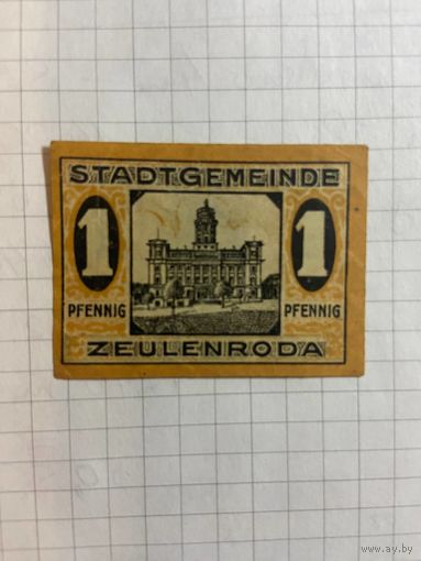 1 пфеннингов (нотгельды) г. Германия.