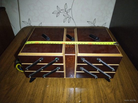 Шкатулка ссср, 1970х.гг. Раздвижная. Состояние.