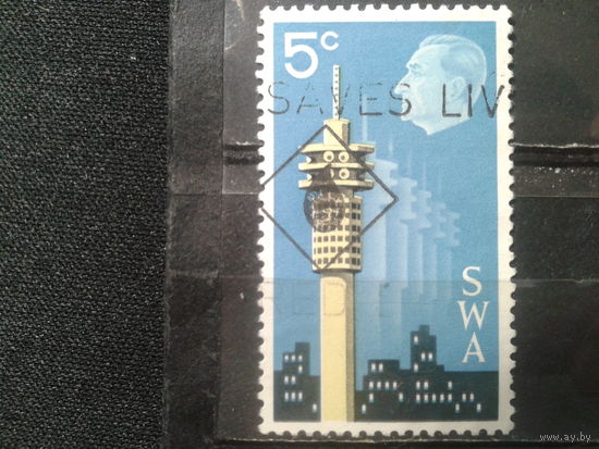 Юго-западная Африка, колония Англии, 1971. Международная филвыставка. Телебашня. Mi-5,0 евро гаш.