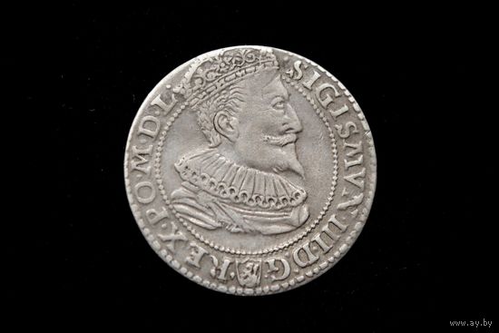 Шестак 1596 г. Мальборк (Речь Посполитая), Сигизмунд Ваза. Кабинетная патина!