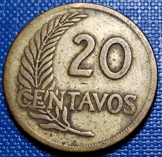 Перу 20 сентаво 1945 г.