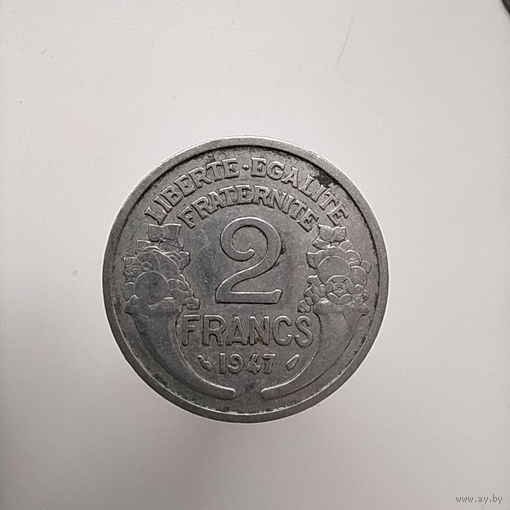Франция 2 франка 1947 год лот 40