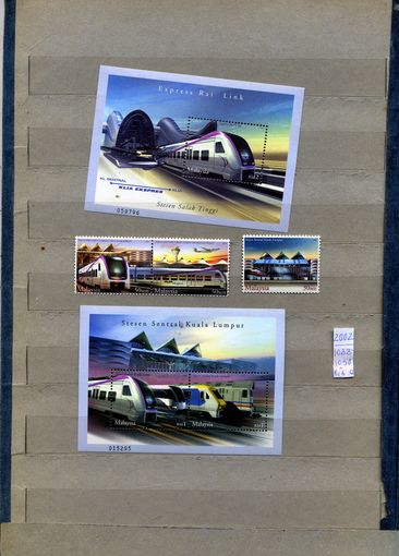 Малайзия, 2002   ЛОКОМОТИВЫ,  сераия 3м + 2 блока