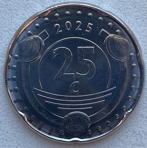 Синт-Мартен (Автономия в составе Нидерландов) 25 центов 2025 г.