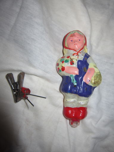 Rare ! Елочная игрушка СССР . Красная Шапочка
