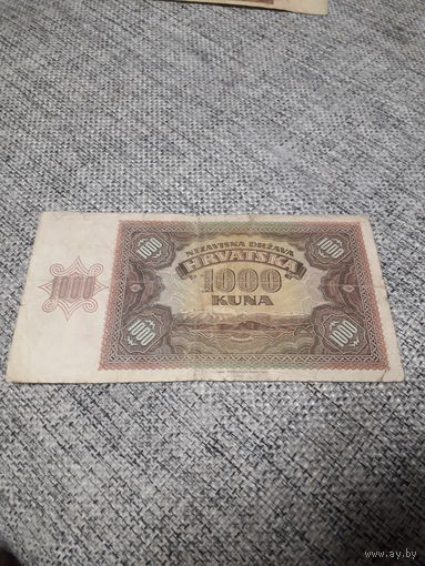 ХОРВАТИЯ 1000 куна 1941 год C0377438