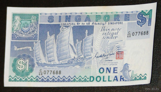 Сингапур 1 доллар 1987  UNC