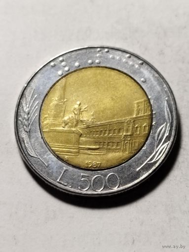 Италия 500 лир 1987