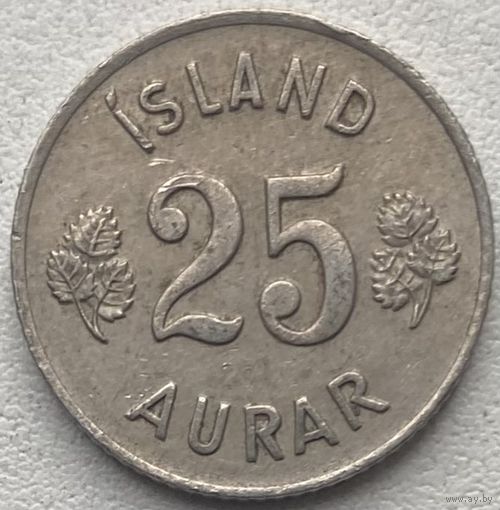 Исландия 25 эйре 1962 г.