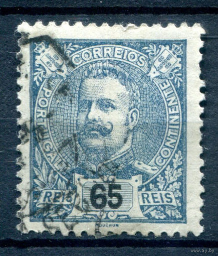 Португалия (Королевство) - 1898/1905г. - Король Карлуш I, 65 R - 1 марка - гашёная [Mi 149]. #1-Po-15-A-1