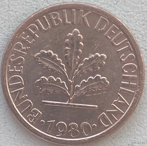 Германия 1 пфенниг 1980 г. F