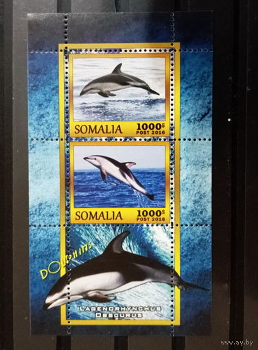 Блок РЫБЫ МОРСКИЕ ОБИТАТЕЛИ ФАУНА MNH