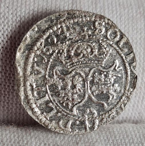 Солид 1624/24 года, СОХРАН, Сигизмунд III, Речь Посполитая, Вильно, R1 РЕДКАЯ РАЗНОВИДНОСТЬ!