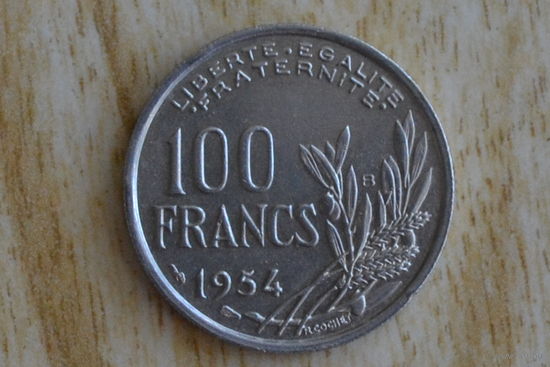 Франция 100 франков 1954 В
