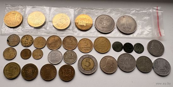 Сборный лот монет юбилейные,Ссср  и тд