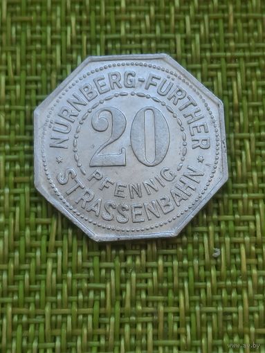 20 Пфеннигов Нотгельд Нюрнберг Городская Сберкасса