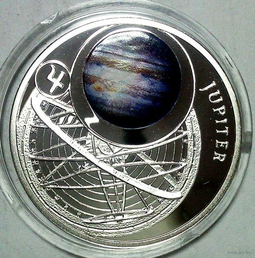 РАСПРОДАЖА!!! - БЕЛАРУСЬ 10 рублей 2012 год "Солнечная Система - ЮПИТЕР" (серебро) - PROOF!