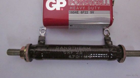 Винтажный  эмалированный проволочный DANOTHERM GRF 25  4,7 Ом М6;  GRV 15 4,7 Ом;  GRV 10 х 63 22 Ом;