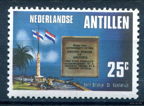 Нидерландские Антильские острова - 1976г. - 200 лет первого пушечного салюта, 25 с - 1 марка - MNH [Mi 320]. #3-WB-97-A-1