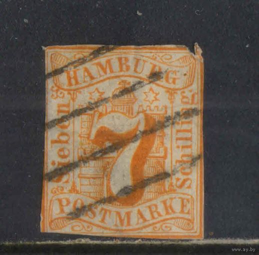 Вольный город Гамбург 1859 Герб Номинал Стандарт #6