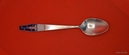 Ложка чайная "Петропавловская крепость" (1), Ag_875, Ленинград 1971 г, 25.48 гр