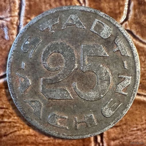 Монета 25 пфеннигов 1920 год. Ахен.  Веймарская республика.