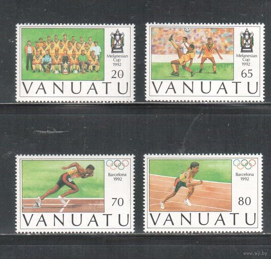 Вануату-1992(Мих.893-896)  , **  , Спорт, Футбол, (полная серия)