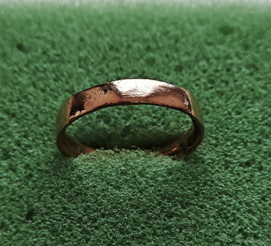 Медное обручальное кольцо XIXв.  Диаметр 17мм. лот ок-4,8