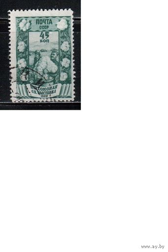 СССР-1939, (Заг.596(1)), гаш. , Сельхозвыставка, лин. ВР