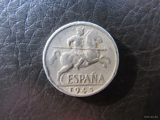 Испания. 10 сентимо. 1945. С 20 копеек. Распродажа коллекции. Смотрите другие лоты.