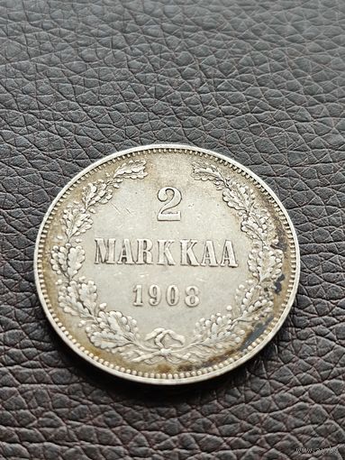 2 марки 1908 для Финляндии ( Николай Второй) UNC , тираж 124 935 шт