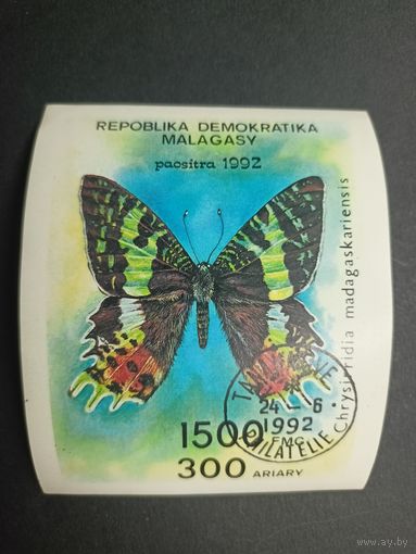 Блок Мадагаскар 1992. Бабочки
