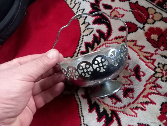 Конфетница Сахарница Мельхиор СССР 70-е красивая