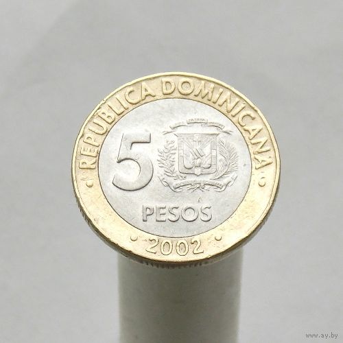 Доминиканская Республика 5 песо 2002